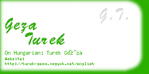 geza turek business card